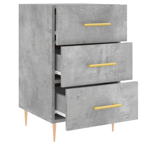 vidaXL Bedside Cabinet Concrete Grey 40x40x66 cm Engineered Wood