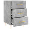 vidaXL Bedside Cabinet Concrete Grey 40x40x66 cm Engineered Wood