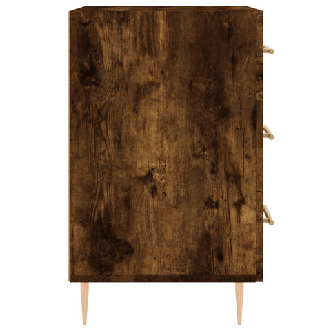 vidaXL Bedside Cabinet Smoked Oak 40x40x66 cm Engineered Wood