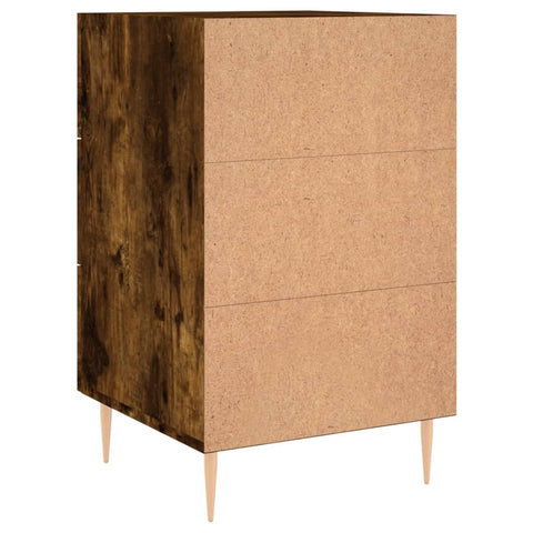 vidaXL Bedside Cabinet Smoked Oak 40x40x66 cm Engineered Wood