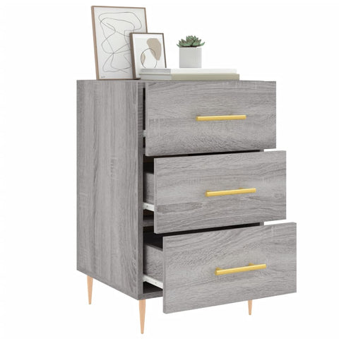 vidaXL Bedside Cabinet Grey Sonoma 40x40x66 cm Engineered Wood