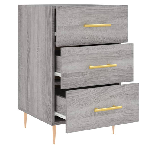 vidaXL Bedside Cabinet Grey Sonoma 40x40x66 cm Engineered Wood
