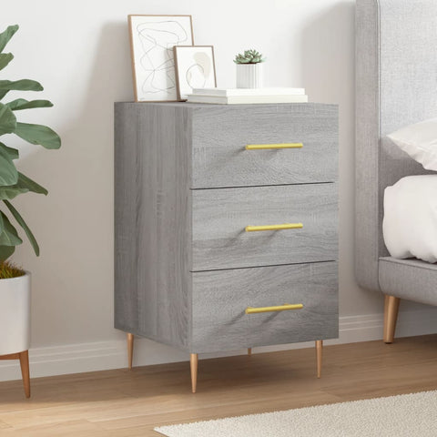 vidaXL Bedside Cabinet Grey Sonoma 40x40x66 cm Engineered Wood