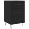 vidaXL Bedside Cabinet Black 40x40x66 cm Engineered Wood