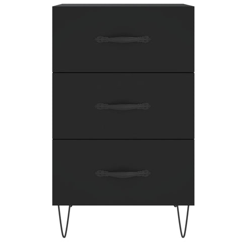 vidaXL Bedside Cabinet Black 40x40x66 cm Engineered Wood