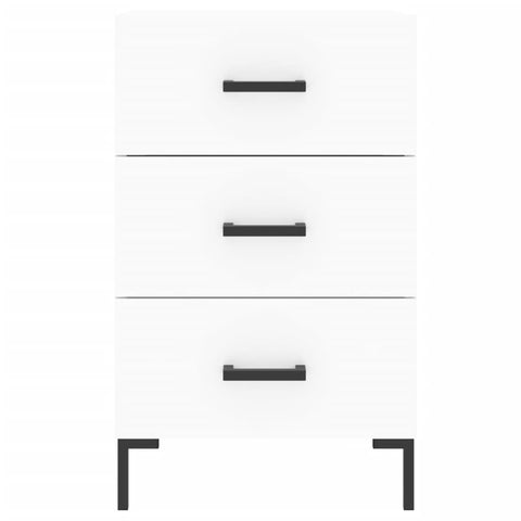 vidaXL Bedside Cabinet White 40x40x66 cm Engineered Wood