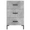 vidaXL Bedside Cabinet Concrete Grey 40x40x66 cm Engineered Wood