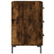 vidaXL Bedside Cabinet Smoked Oak 40x40x66 cm Engineered Wood