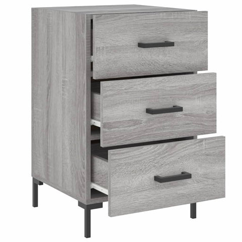 vidaXL Bedside Cabinet Grey Sonoma 40x40x66 cm Engineered Wood