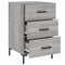 vidaXL Bedside Cabinet Grey Sonoma 40x40x66 cm Engineered Wood