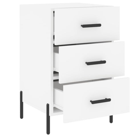 vidaXL Bedside Cabinet White 40x40x66 cm Engineered Wood