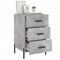 vidaXL Bedside Cabinet Concrete Grey 40x40x66 cm Engineered Wood