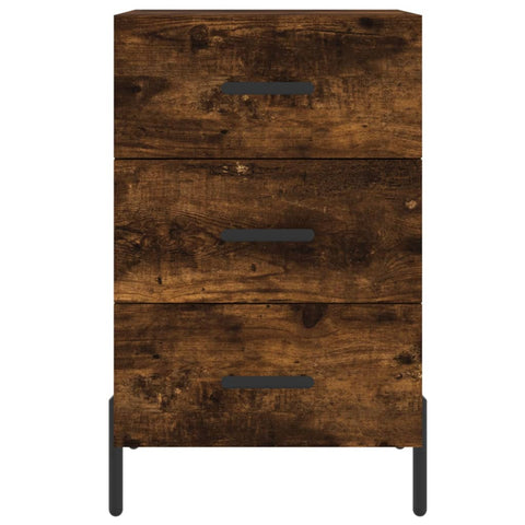 vidaXL Bedside Cabinet Smoked Oak 40x40x66 cm Engineered Wood
