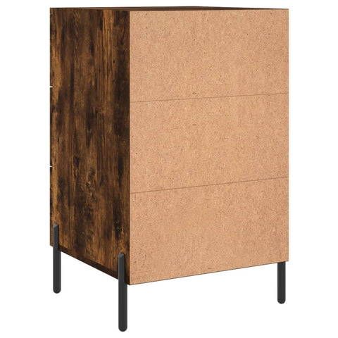 vidaXL Bedside Cabinet Smoked Oak 40x40x66 cm Engineered Wood