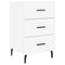 vidaXL Bedside Cabinet White 40x40x66 cm Engineered Wood