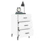 vidaXL Bedside Cabinet White 40x40x66 cm Engineered Wood