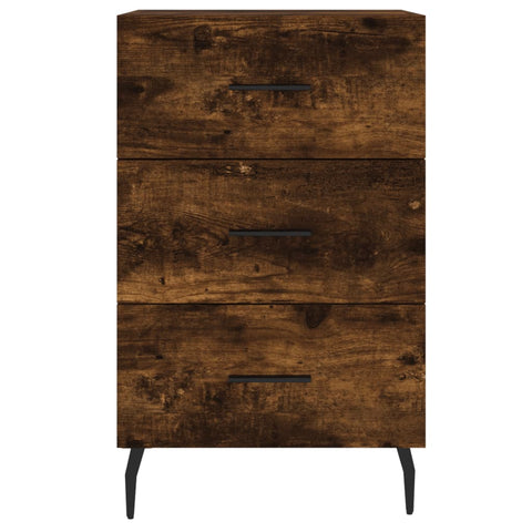 vidaXL Bedside Cabinet Smoked Oak 40x40x66 cm Engineered Wood