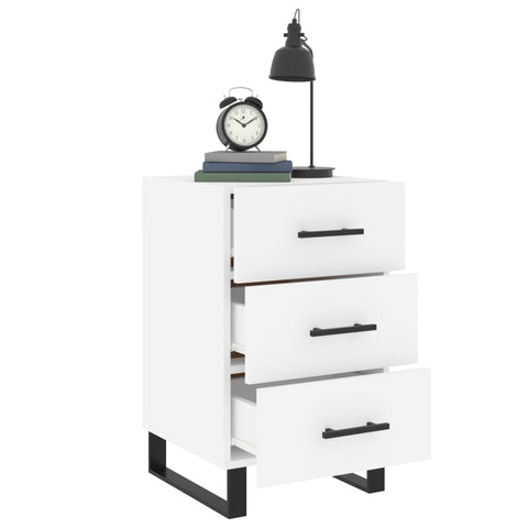 vidaXL Bedside Cabinet White 40x40x66 cm Engineered Wood