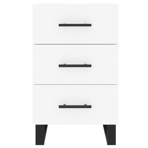 vidaXL Bedside Cabinet White 40x40x66 cm Engineered Wood