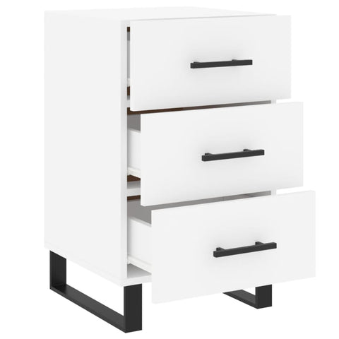 vidaXL Bedside Cabinet White 40x40x66 cm Engineered Wood