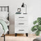vidaXL Bedside Cabinet White 40x40x66 cm Engineered Wood