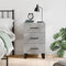 vidaXL Bedside Cabinet Concrete Grey 40x40x66 cm Engineered Wood