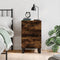 vidaXL Bedside Cabinet Smoked Oak 40x40x66 cm Engineered Wood