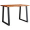 vidaXL Dining Table with Live Edge 110x70x75 cm Solid Wood Acacia