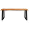 vidaXL Dining Table with Live Edge 200x90x75 cm Solid Wood Acacia