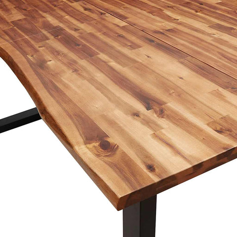 vidaXL Dining Table with Live Edge 200x90x75 cm Solid Wood Acacia