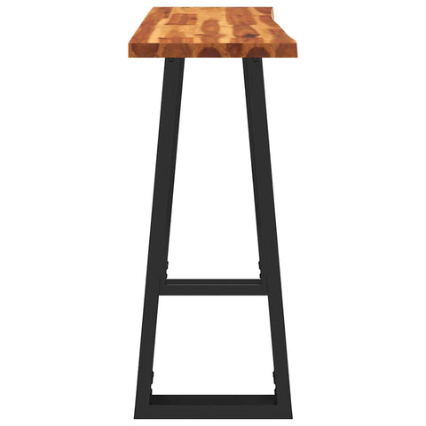 vidaXL Console Table with Live Edge 110x35x80 cm Solid Wood Acacia