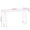 vidaXL Console Table with Live Edge 140x40x80 cm Solid Wood Acacia