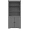 vidaXL Bookcase BODO Grey 80x40x172 cm Solid Wood Pine