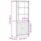 vidaXL Bookcase BODO Grey 80x40x172 cm Solid Wood Pine