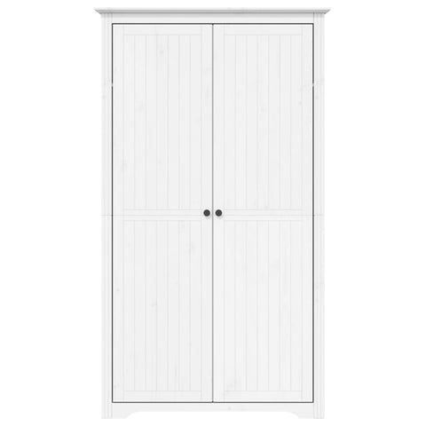 vidaXL Wardrobe BODO White 101x52x176.5 cm Solid Wood Pine