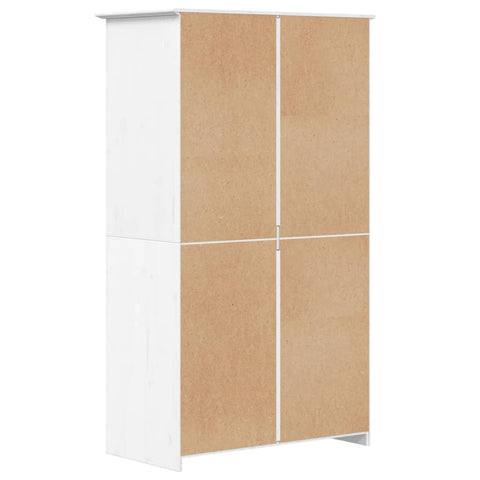 vidaXL Wardrobe BODO White 101x52x176.5 cm Solid Wood Pine