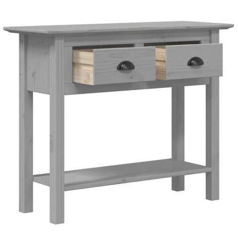 vidaXL Console Table BODO Grey 90x34.5x73 cm Solid Wood Pine