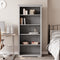 vidaXL Bookcase BODO Grey 80x38x180 cm Solid Wood Pine 5-Tier