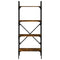 vidaXL Bookcase 4-Tier Smoked Oak 56x31.5x138.5 cm Engineered Wood