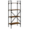 vidaXL Bookcase 4-Tier Smoked Oak 56x31.5x138.5 cm Engineered Wood