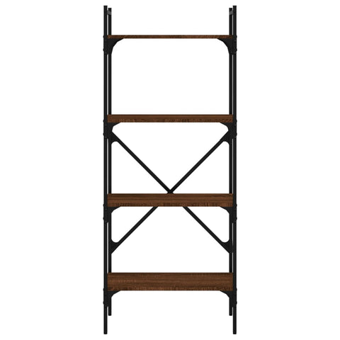 vidaXL Bookcase 4-Tier Brown Oak 56x31.5x138.5 cm Engineered Wood