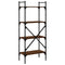 vidaXL Bookcase 4-Tier Brown Oak 56x31.5x138.5 cm Engineered Wood