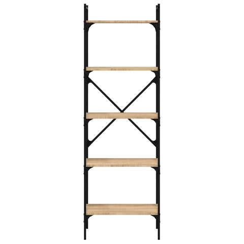 vidaXL Bookcase 5-Tier Sonoma Oak 56x31.5x174 cm Engineered Wood