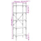 vidaXL Bookcase 5-Tier Sonoma Oak 56x31.5x174 cm Engineered Wood