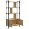 vidaXL Bookcase with Doors Sonoma Oak 76.5x30x154.5 cm Engineered Wood