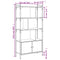 vidaXL Bookcase with Doors Sonoma Oak 76.5x30x154.5 cm Engineered Wood