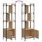 vidaXL Bookcase with Door Sonoma Oak 44.5x30x154.5 cm Engineered Wood