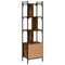 vidaXL Bookcase with Door Smoked Oak 44.5x30x154.5 cm Engineered Wood