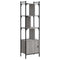 vidaXL Bookcase with Door Grey Sonoma 44.5x30x154.5 cm Engineered Wood