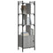 vidaXL Bookcase with Door Grey Sonoma 44.5x30x154.5 cm Engineered Wood
